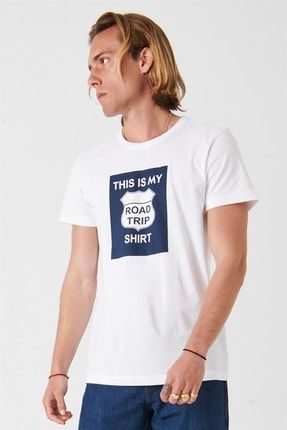 Basic Rahat/relaxed Fit Beyaz Erkek T-shirt DTETS01