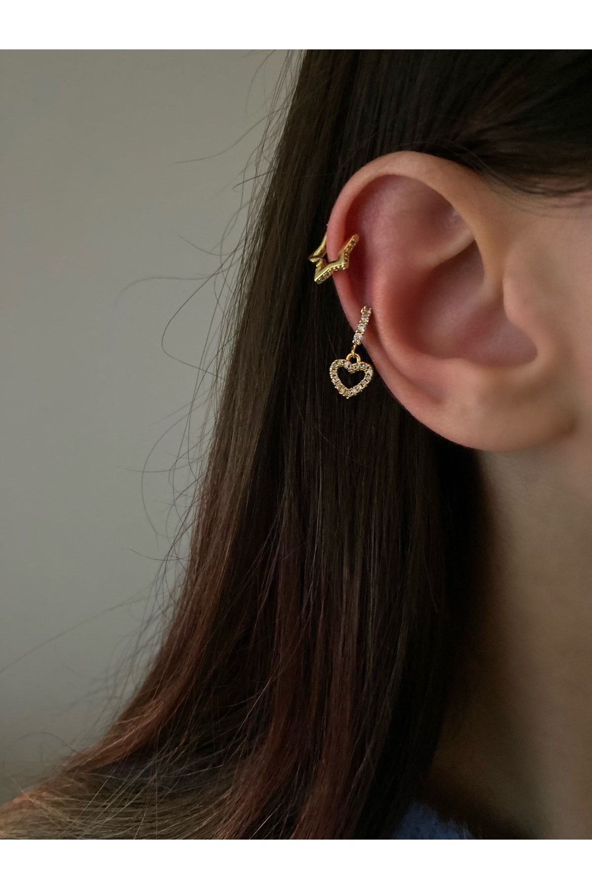Heart tragus outlet earring