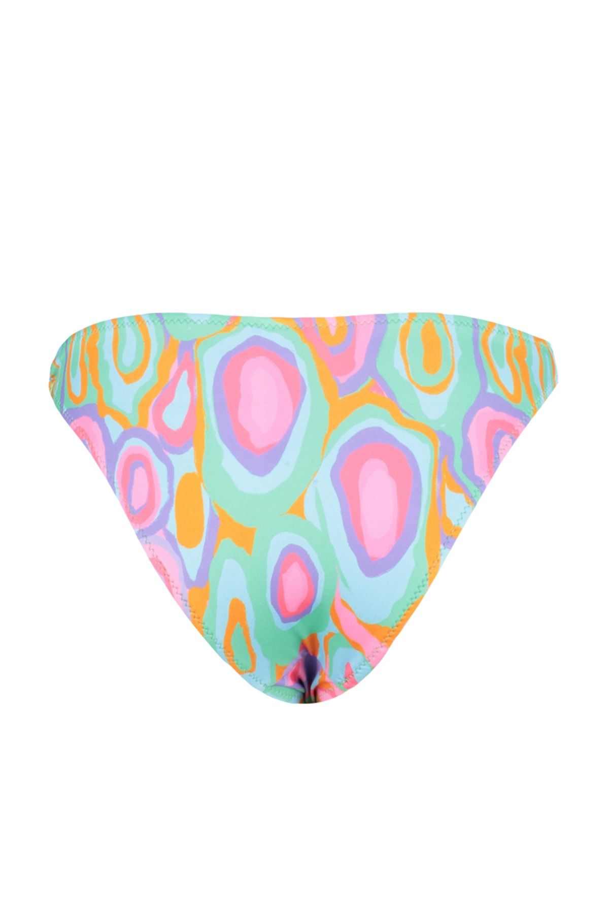 Trendyol Collection-Abstract Patterned Regular Bikini Bottom with Accessories TBESS23BA00237 8
