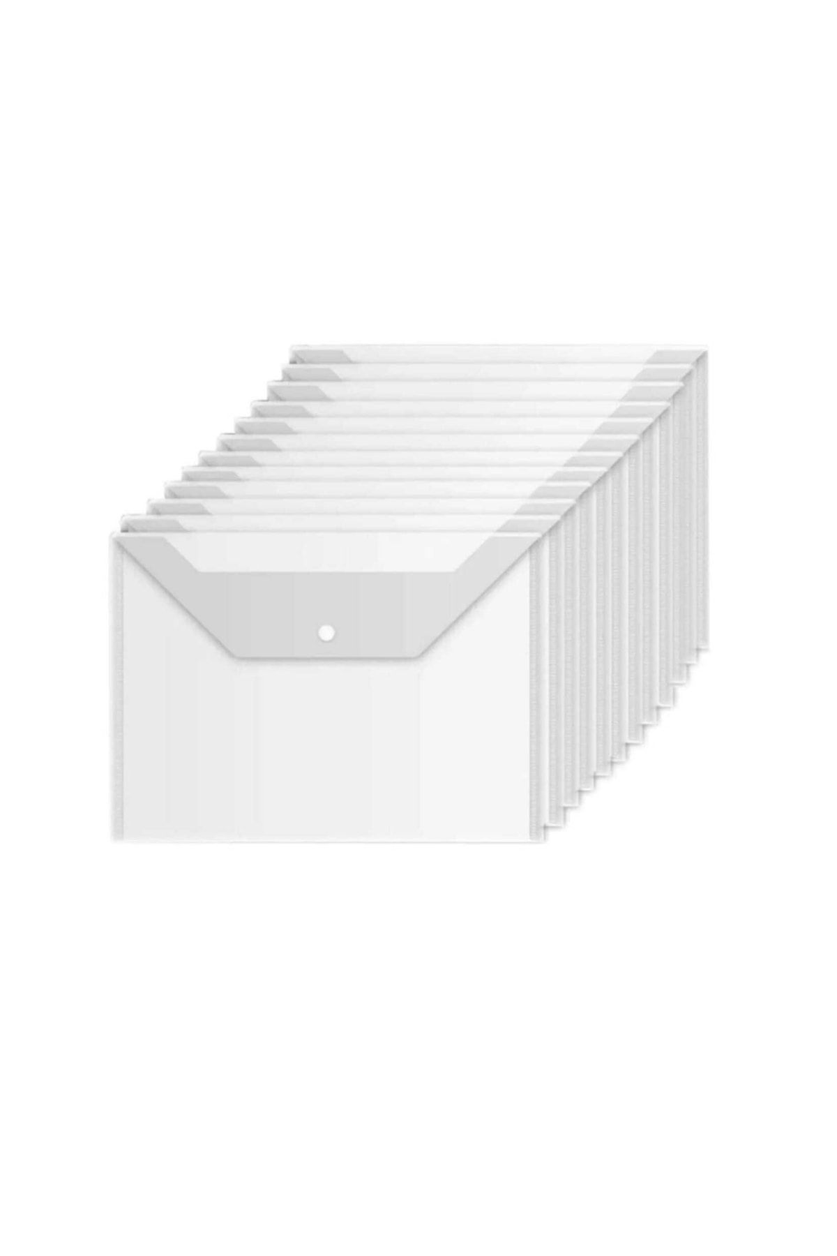 Noki-48 Pieces Transparent A4 Snap Fastener File Envelope File 3