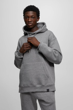 Pull & Bear Kap&uuml;şonlu Basic Sweatshirt