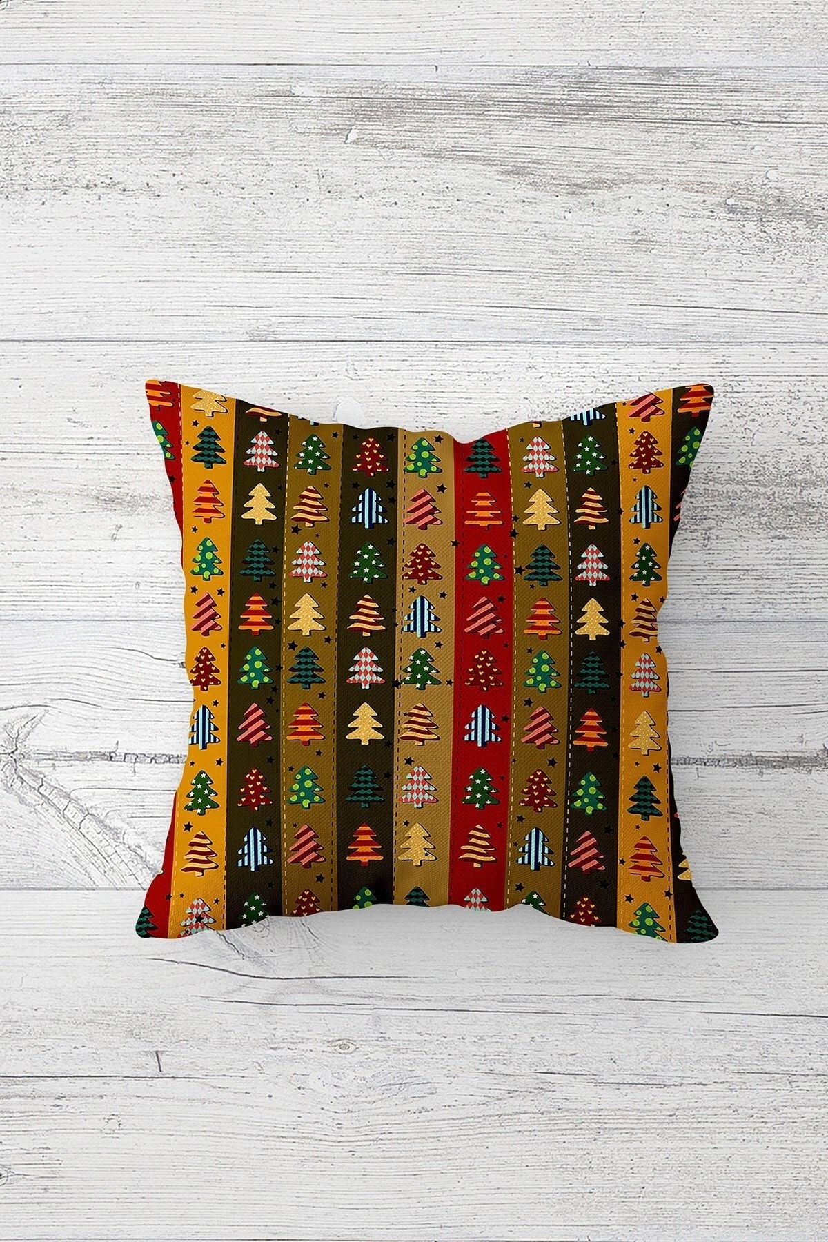 on the clouds-Pine Tree Merry Christmas New Year Theme Hidden Zippered Throw Pillow Case Pillowcase Set 4pcs 3