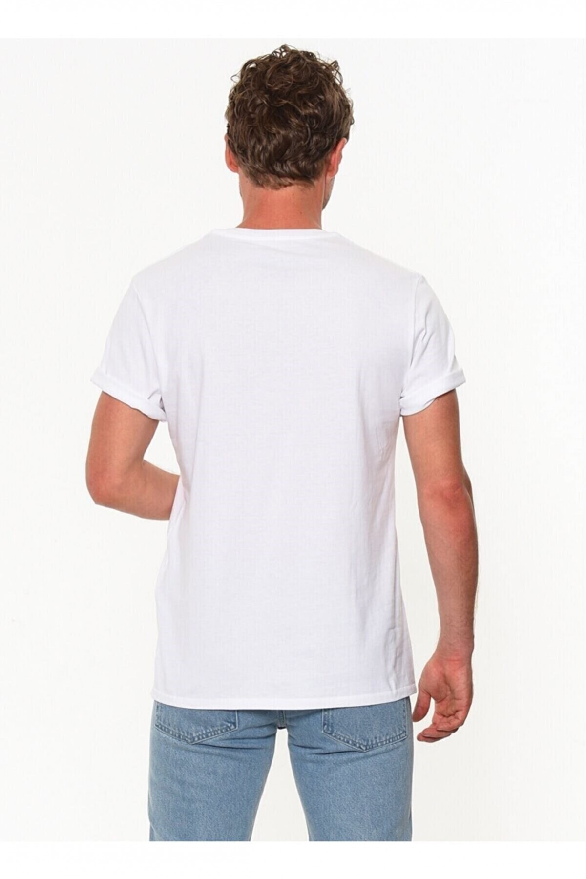 تی شرت لیوایز مردانه پنبه ای سفید  طرح دار Regular/رگولار    بیسیک Daily/روزانه | Levi's 21945-0017 - تصویر 4