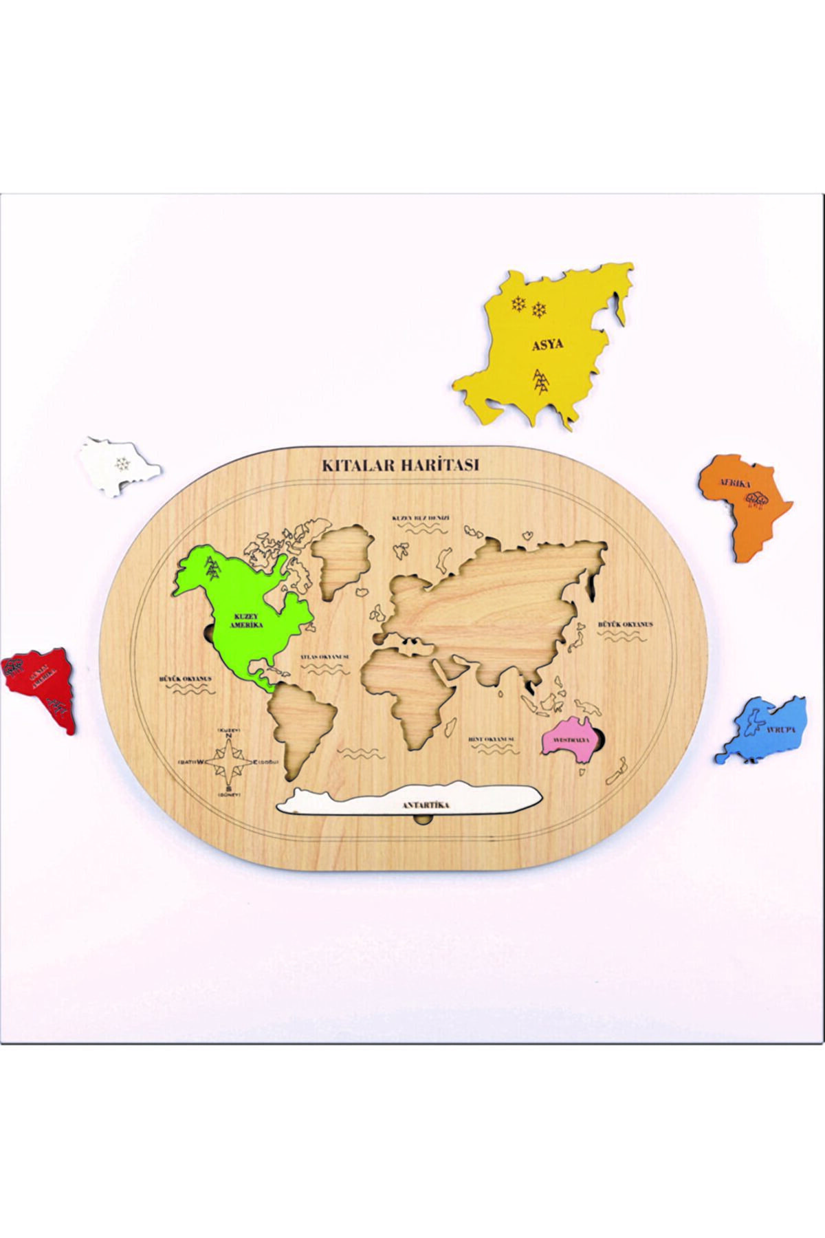 توسعه‌دهنده آموزشی: مجموعه نقشه قاره‌ها و ابزارها، بسته ۲ عددی محصول دوگانه