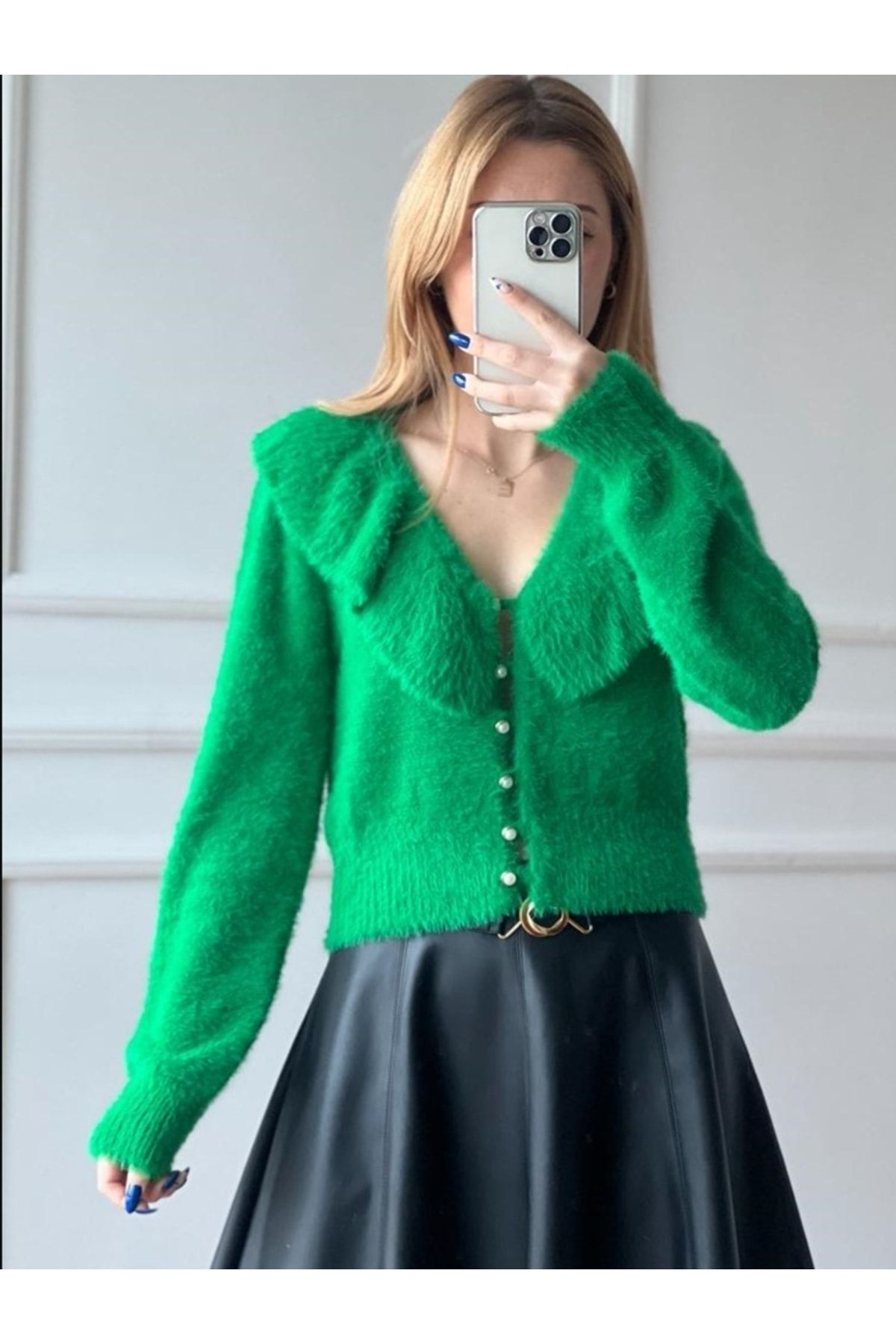 Frilly cardigan top