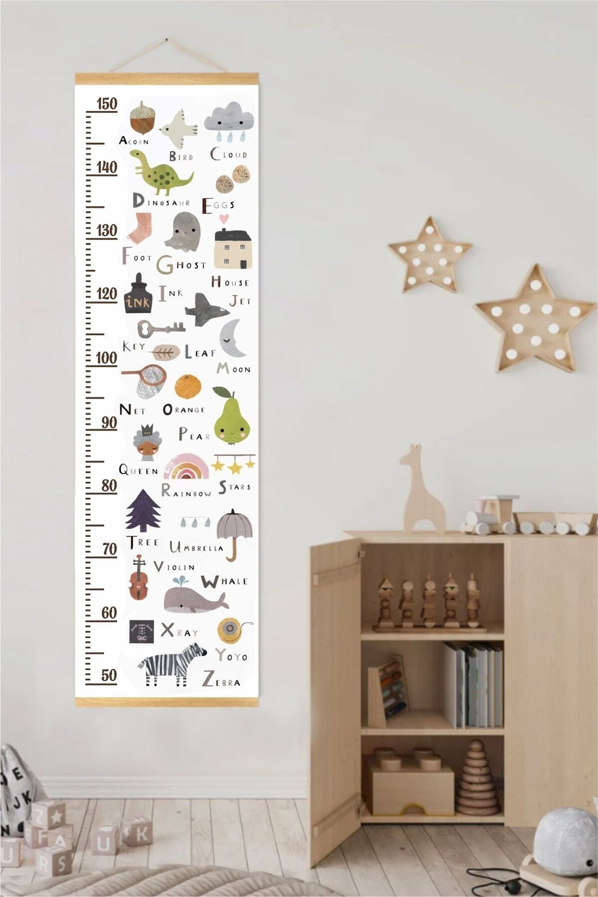 Piksel Grafik Isme Özel Eğitici Askılı Kanvas Boy Ölçer