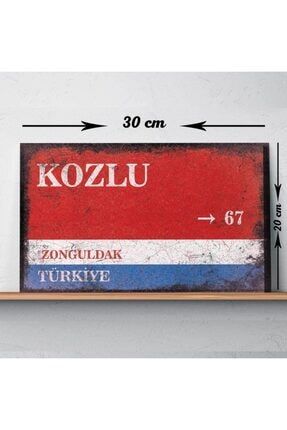 Zonguldak Kozlu Sokak Tabelası Vintage Tablo TBL667922