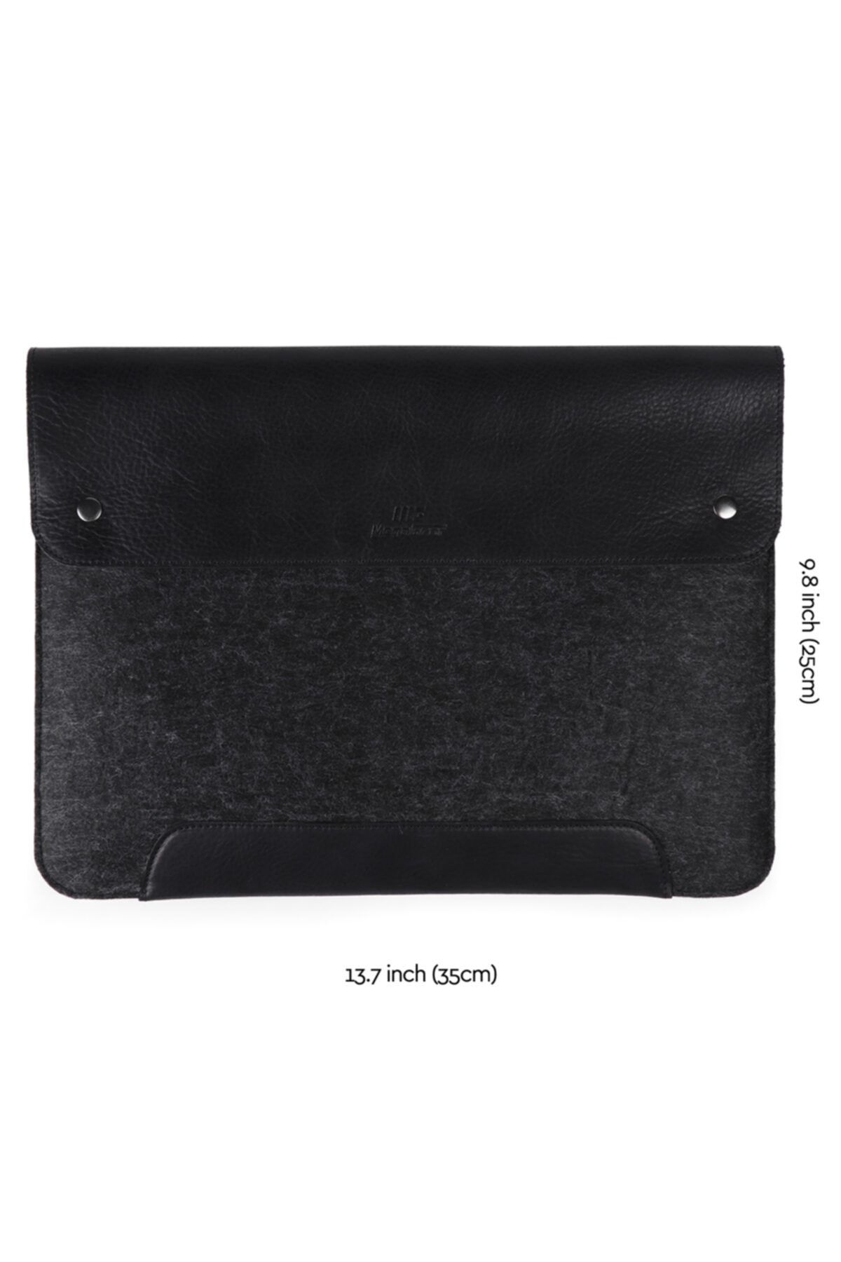 کیف نوت بوک مشکی سیاه چرم واقعی و نمد 13.3 اینچ MacBook Pro Case MegaGear