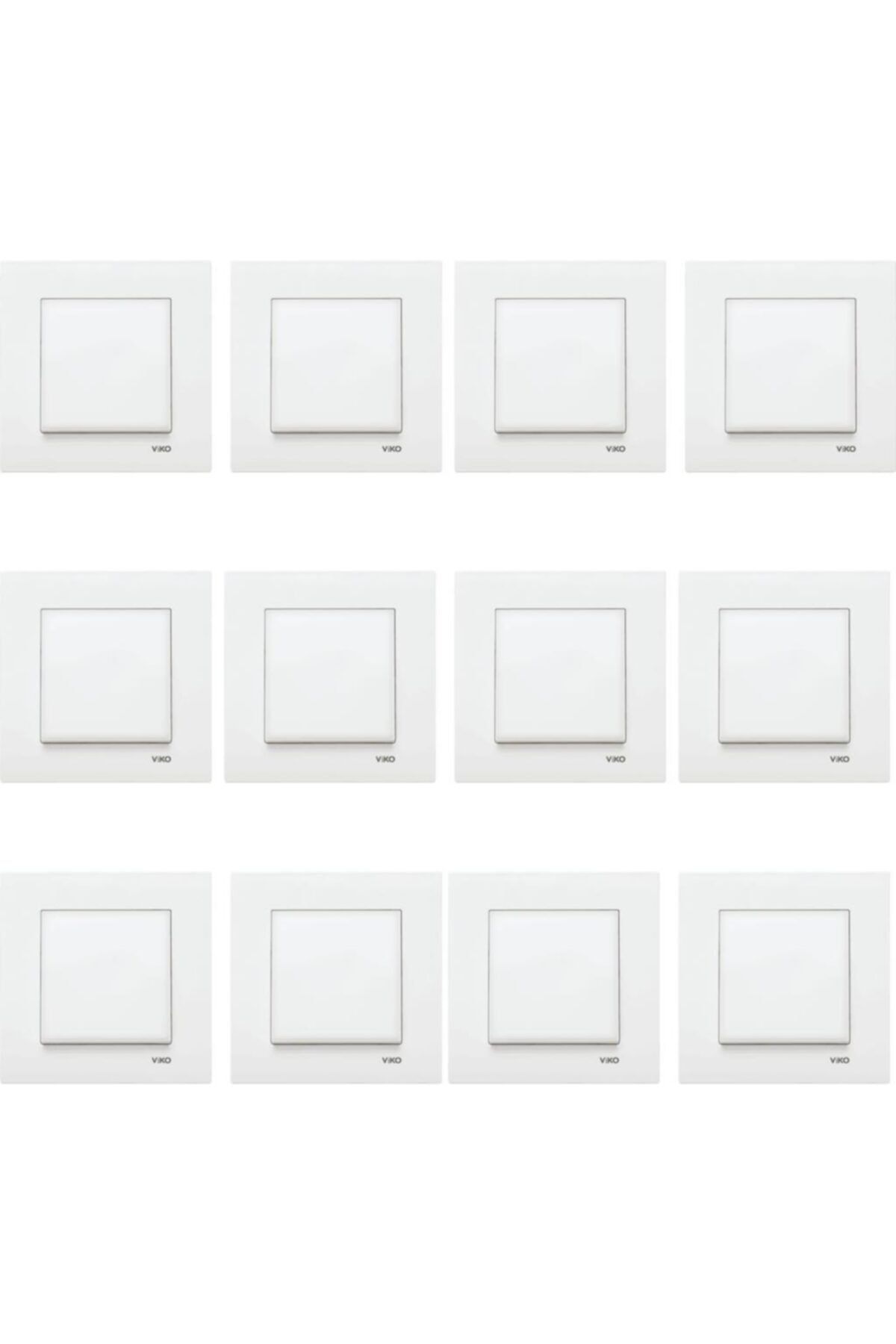 VİKO-Karre Switch On/Off Button Set of 12 with Frame 1