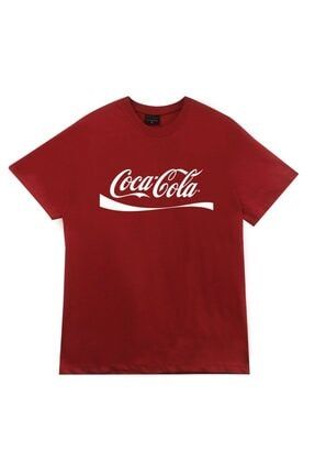 Unisex Kırmızı Coco Cola Baskılı T-Shirt FLZ45679-KOR