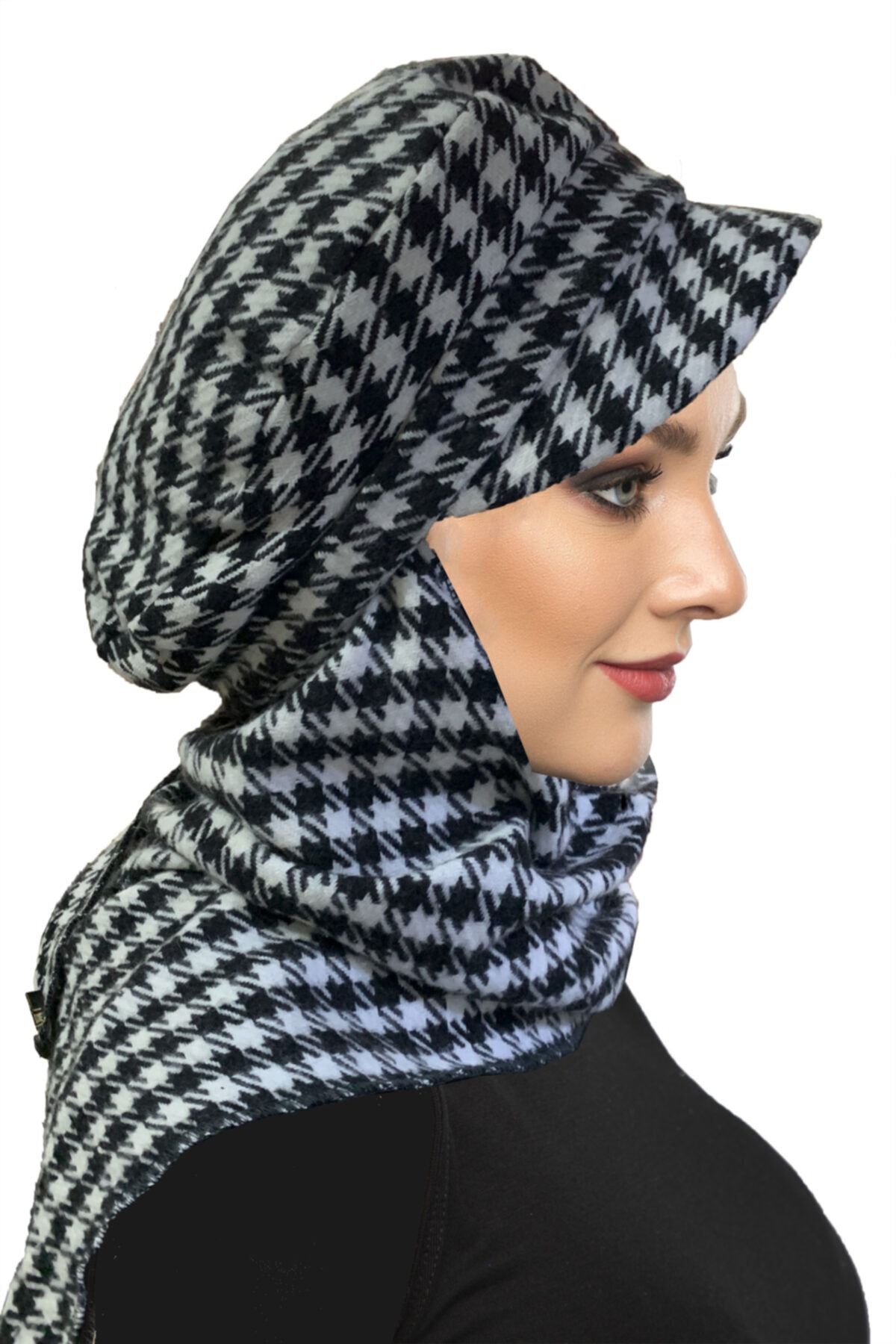 Houndstooth scarf sale and hat