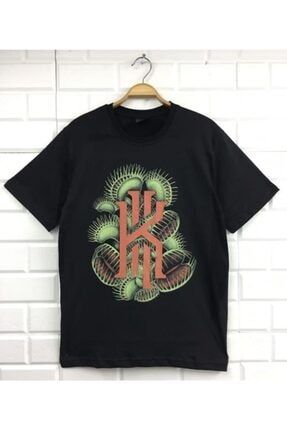 Unisex Siyah Kyrie İrving Baskılı T-Shirt ETUWYZ48-KOR