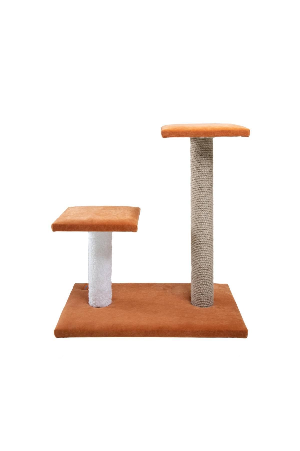 PUGALO-Orange Cat Scratching Board with Double Platform Catnip 1