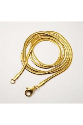 Altın Rengi Snake Kolye Çelik Erkek Kolye Zincir Ince Model 6658471