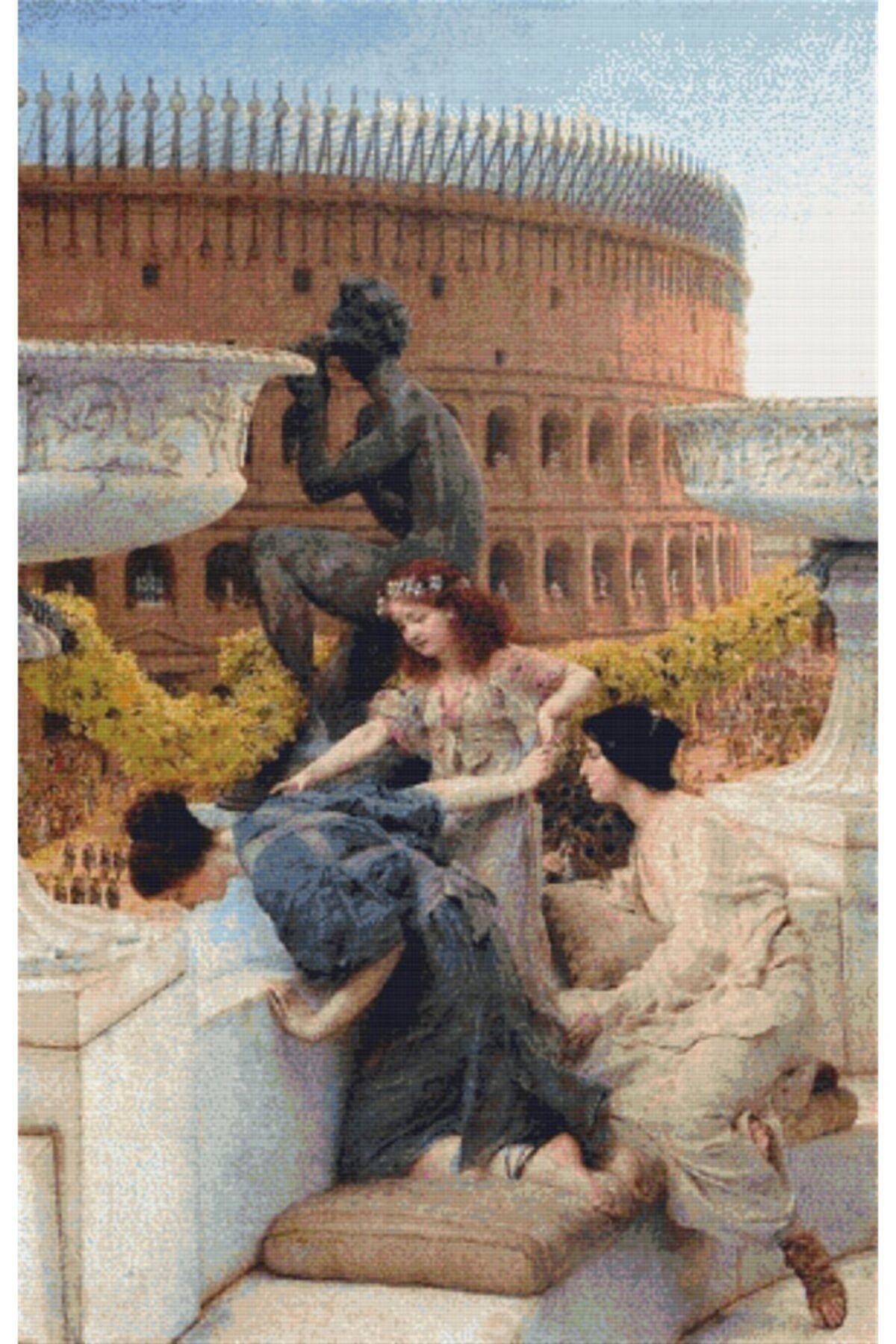 MOVAS Sanat Kolezyum Sir Lawrence Alma Tadema Elmas Mozaik Tablo / Mozaik Puzzle 35x54cm E2020729