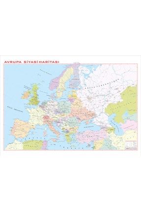 Avrupa Siyasi (KARAYOLLARI) Haritası 100x140 Çıtalı 2102AVS