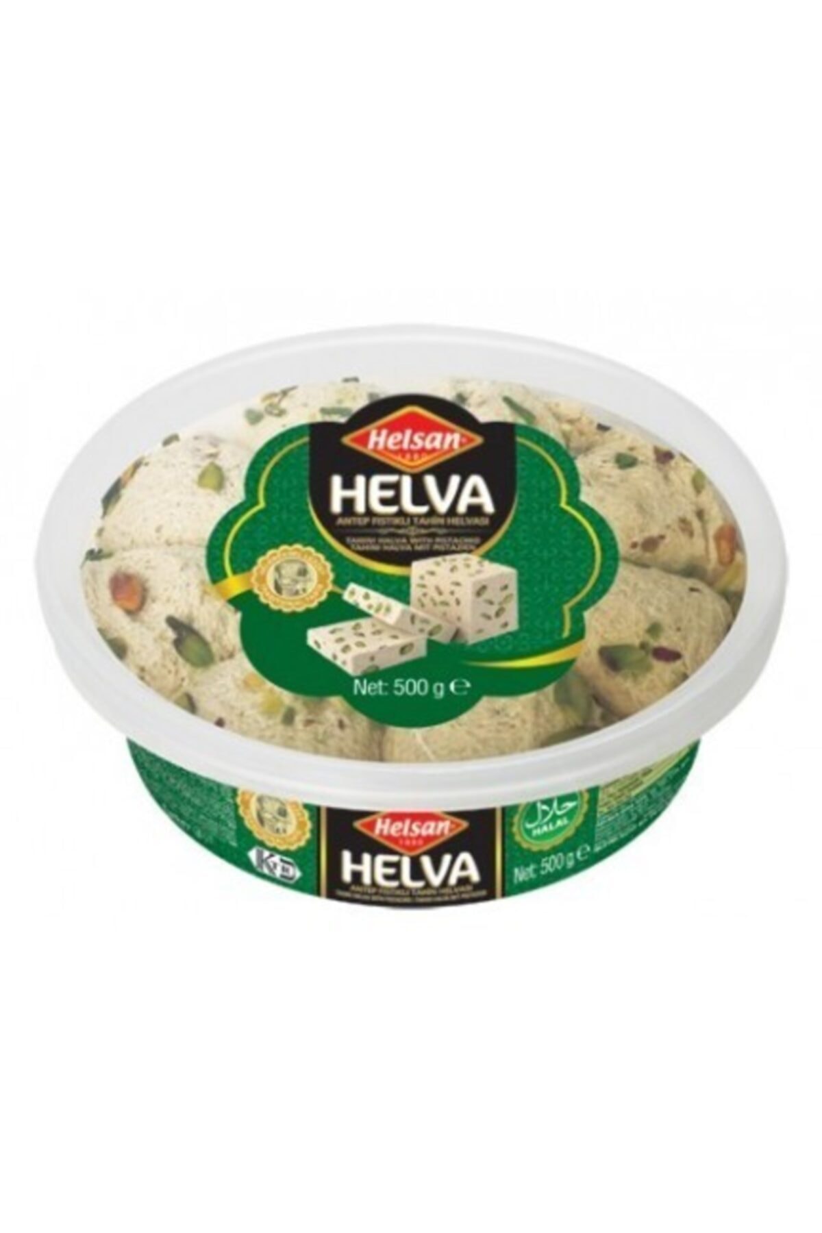 Antep Fıstıklı Helva 500 gr Plastik Kutu
