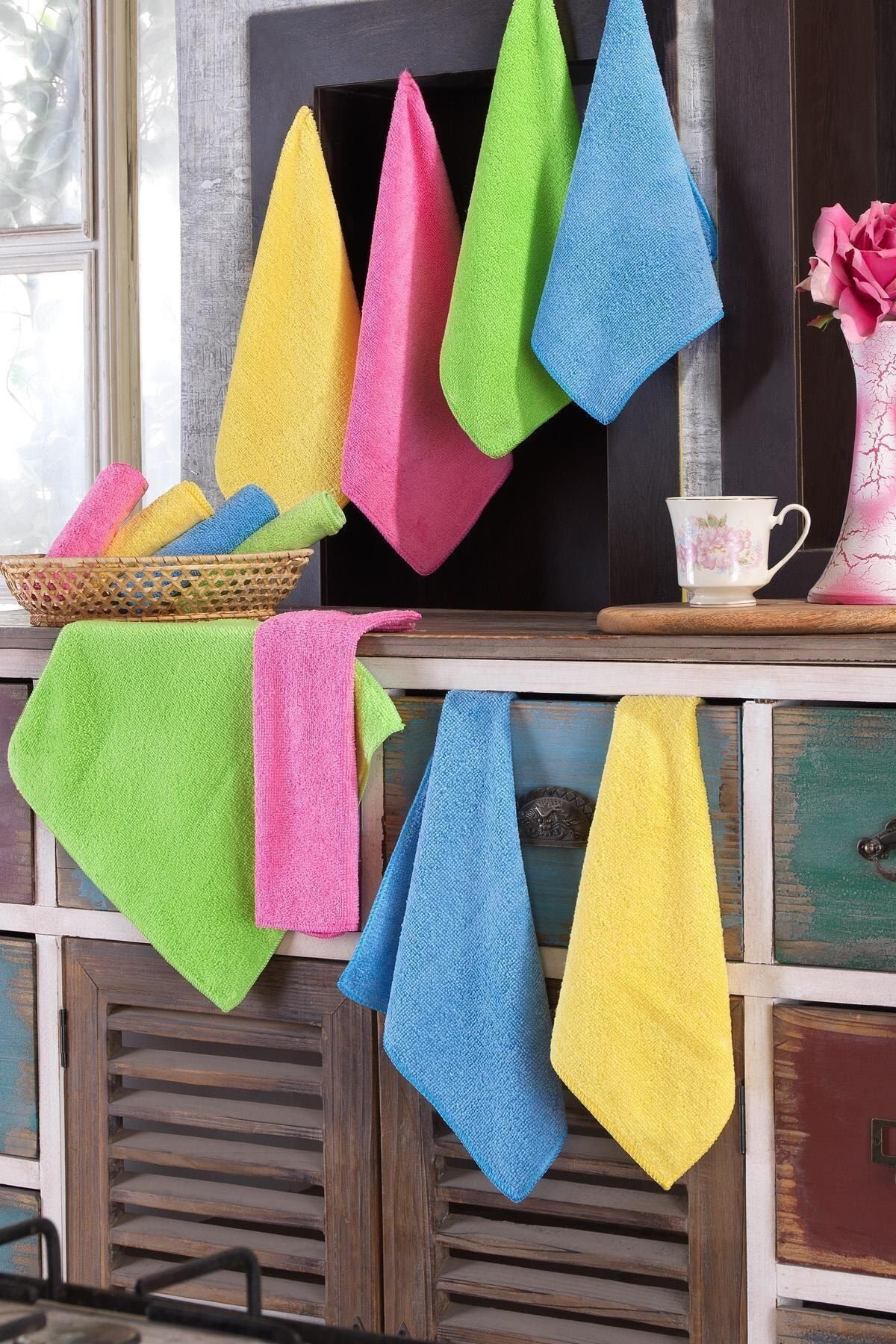fushia 12 adet magic towel microfiber