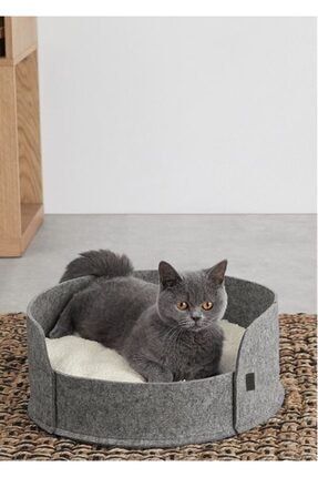 Keçe Tasarımlı Kedi Yatağı pisipisi1