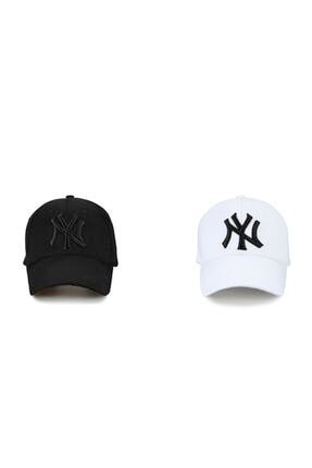 Ny New York 2'li Unisex Set Şapka ny-siyah-beyaz-set