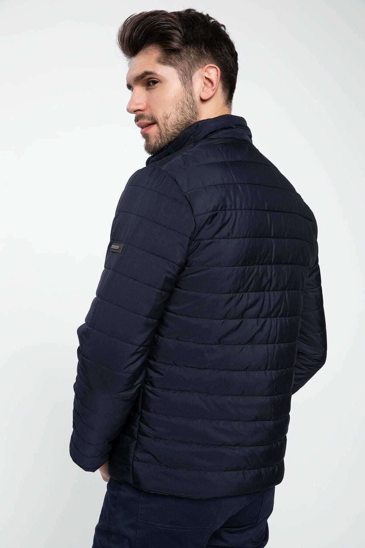 DeFacto-Men's Navy Blue Puffer Jacket - J0227Az.18Au.Nv64 3