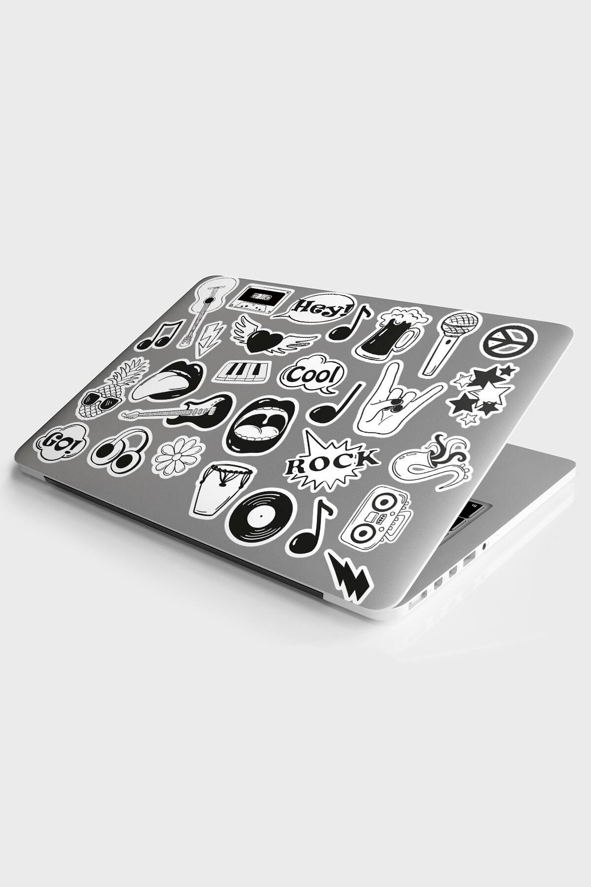 TUGİBU Laptop Sticker Neon Macbook Retro Stickers 51 Pieces - Trendyol