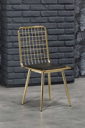 Gold Kalın Tel Sandalye- Mutfak Masa Sandalyesi AVVİO566