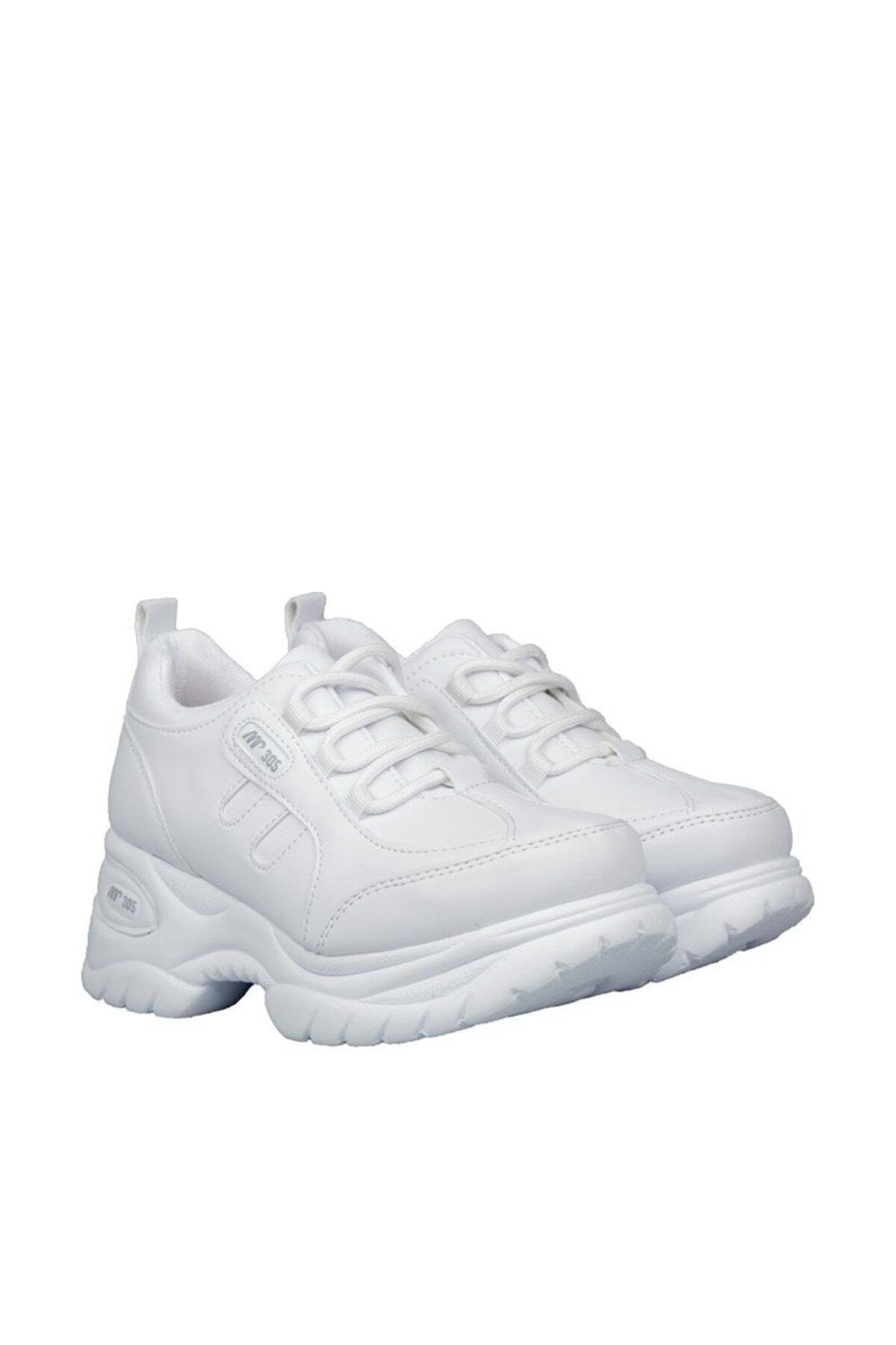 212-305 Casual Beyaz Kadın Dolgu Topuk Sneakers 4