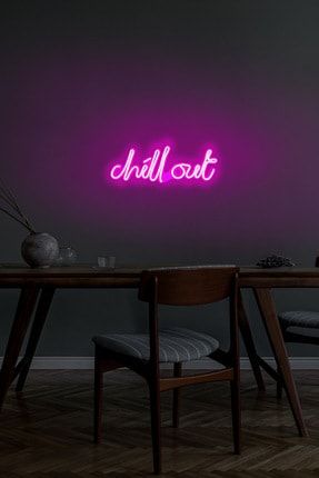 - Chill Out - Led Dekoratif Duvar Aydınlatması Neon Duvar Yazısı Sihirli Led Mesajlar - Neongraph DEC010008