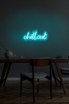 - Chill Out - Led Dekoratif Duvar Aydınlatması Neon Duvar Yazısı Sihirli Led Mesajlar - Neongraph DEC010008