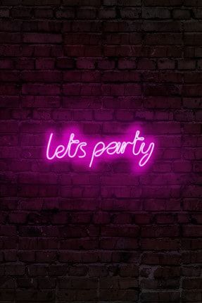 - Lets Party - Led Dekoratif Duvar Aydınlatması Neon Duvar Yazısı Sihirli Led Mesajlar - Neongraph DEC010029