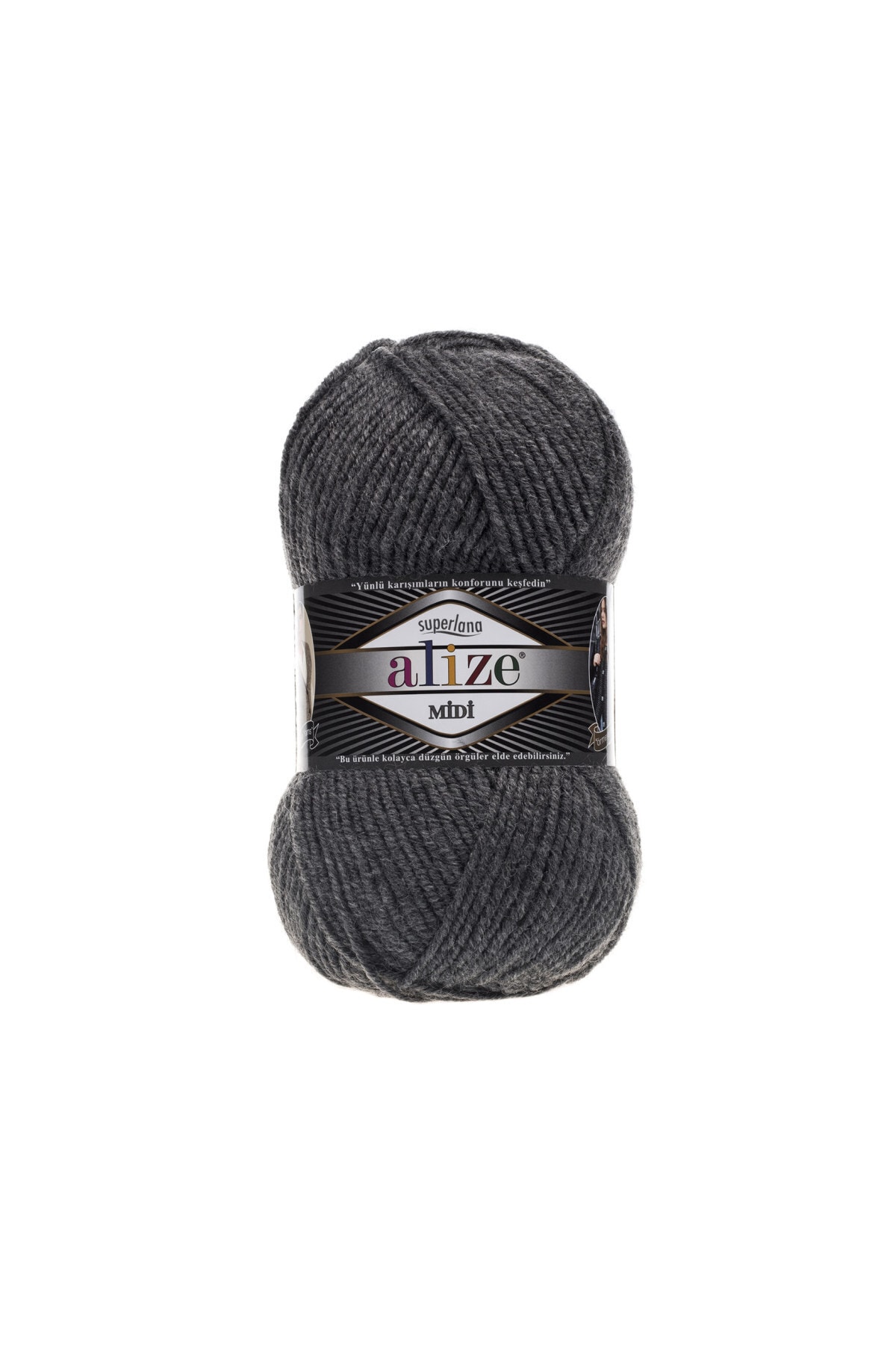 Superlana Midi 182 Dark Gray Hand Knit 5pcs
