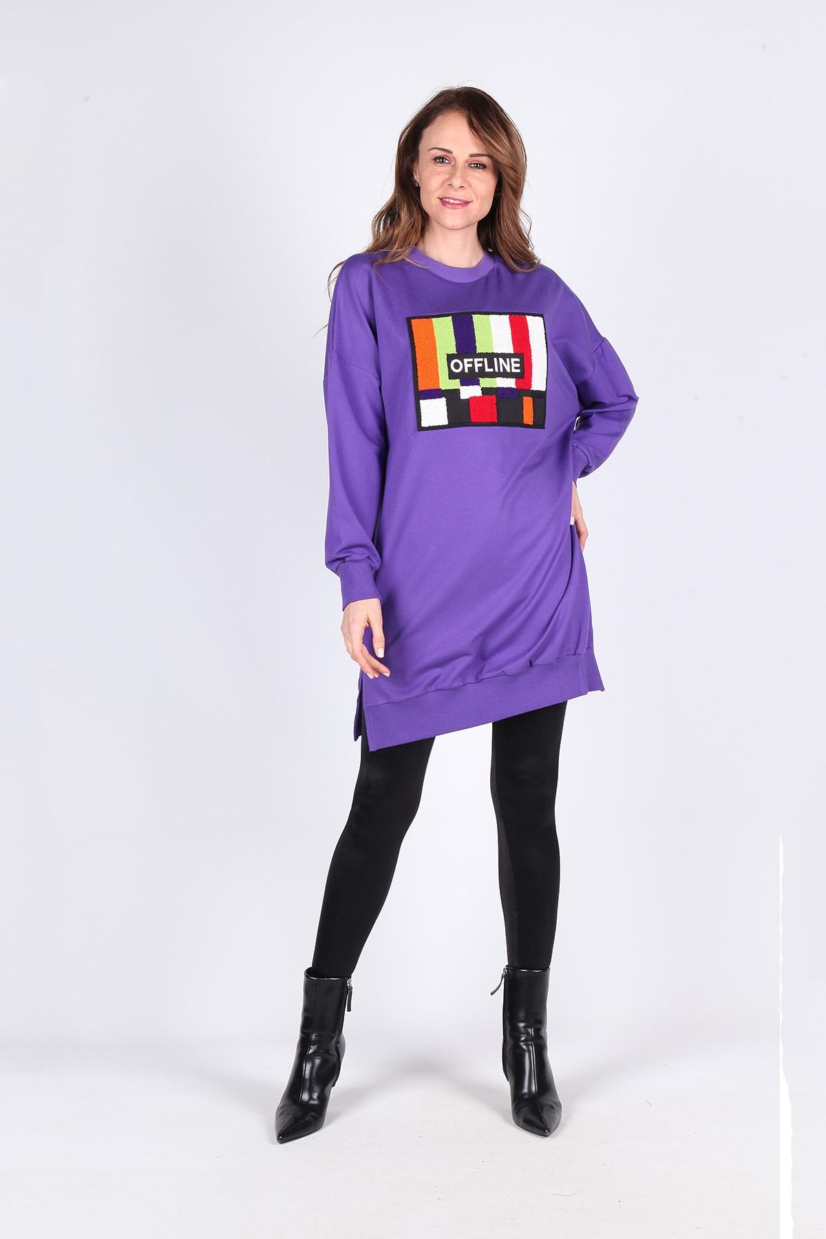 Nisanca Women s Long Sweatshirt Hijab Tunic Trendyol