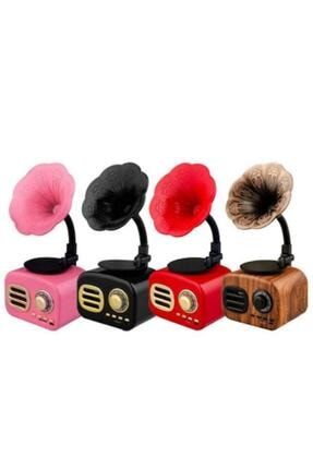 Nostaljik Gramofon Taşınabilir Bluetooth Hoparlör Mini Radyo Müzik Çalar Kutusu-karışık Renk jdm120122