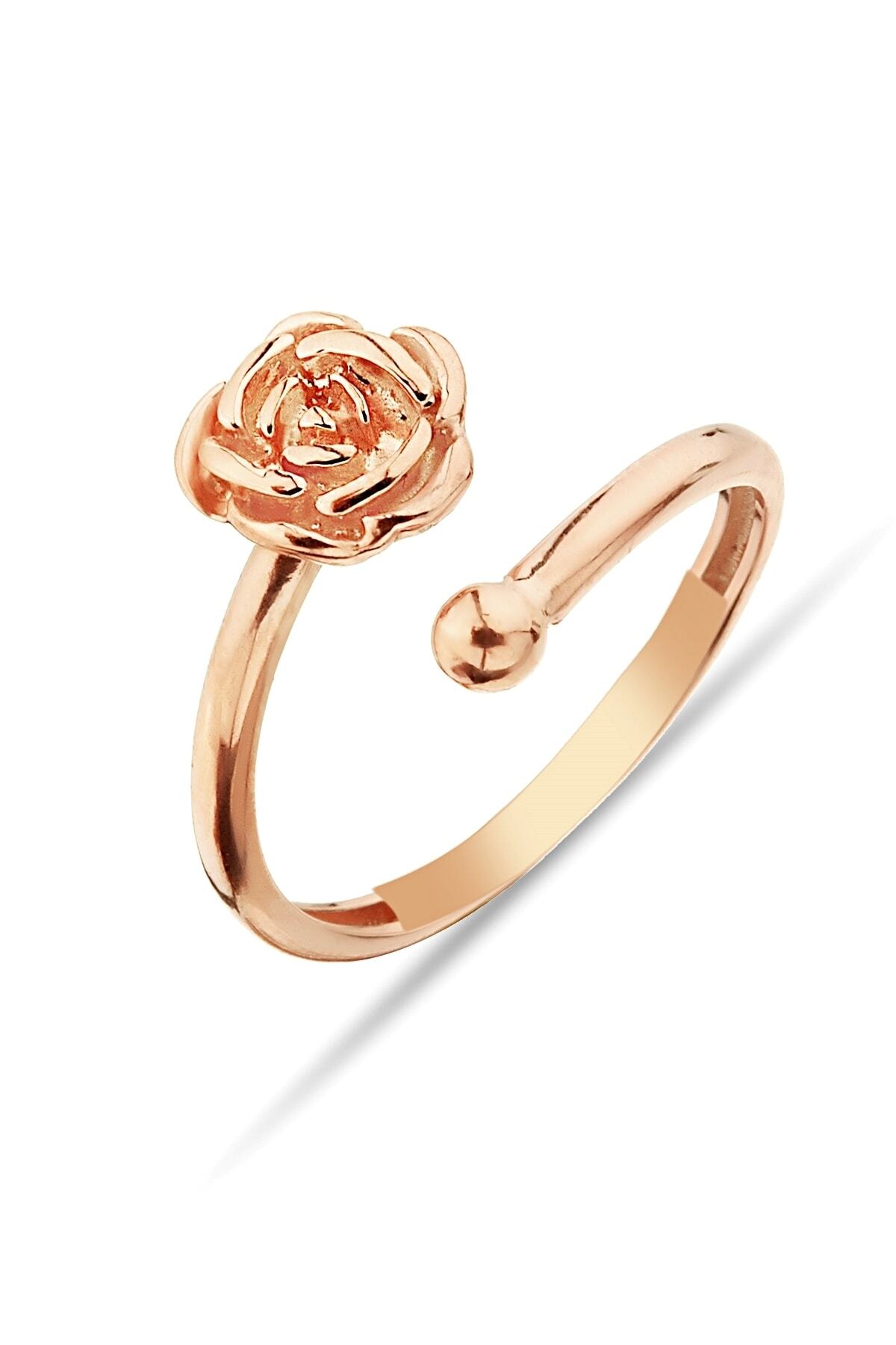925 Ayar Gümüş Gül Figürlü Rose Yüzük - Y016001 2