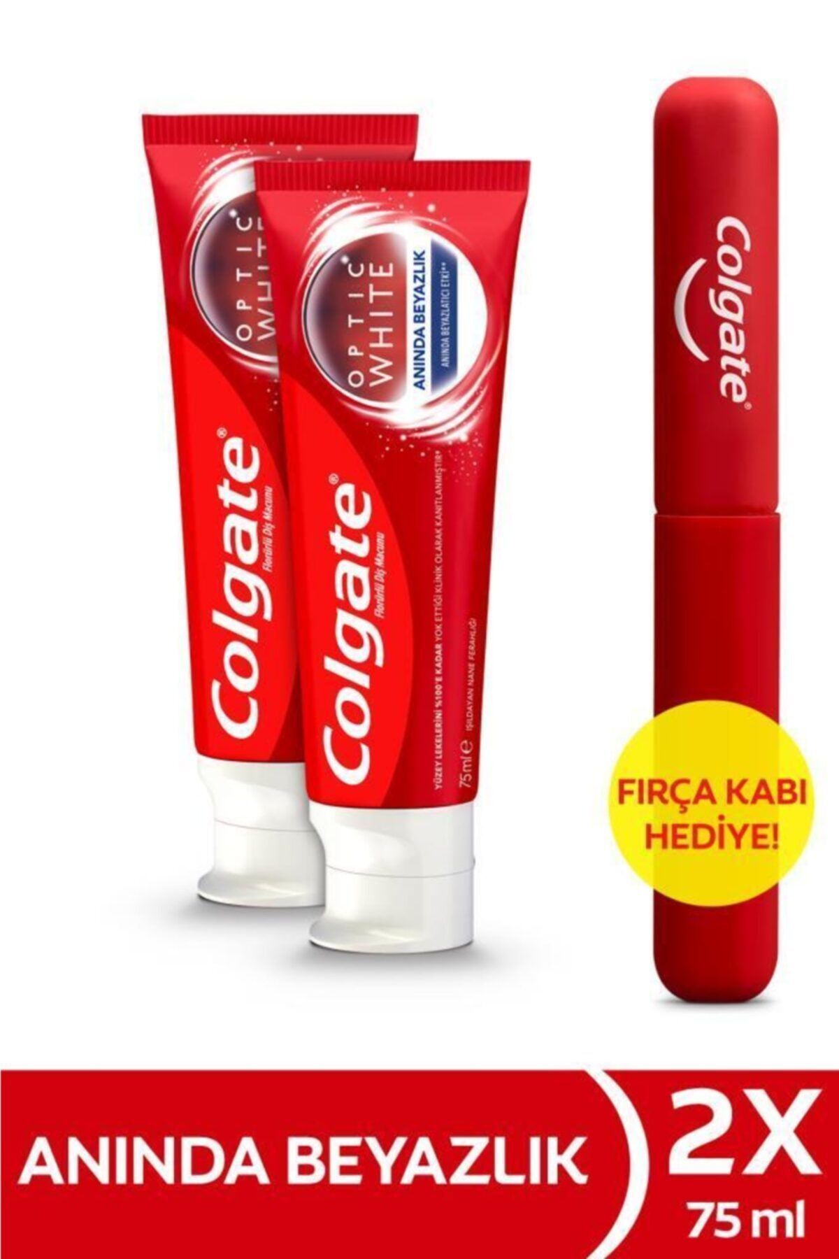 colgate optic white aninda beyazlik