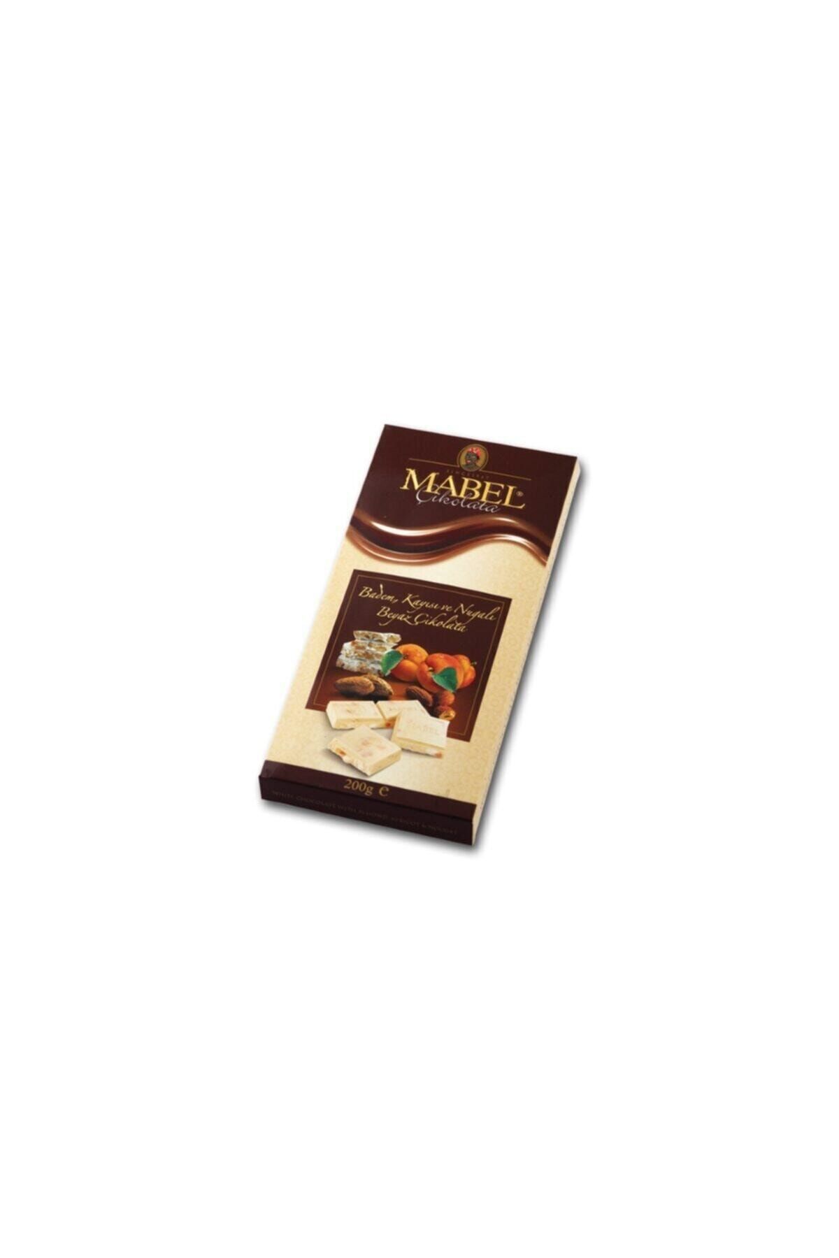 badem kayisi ve nugali beyaz cikolata 200 gr
