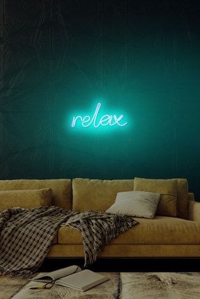 - Relax - Led Dekoratif Duvar Aydınlatması Neon Duvar Yazısı Sihirli Led Mesajlar -neongraph DEC010041