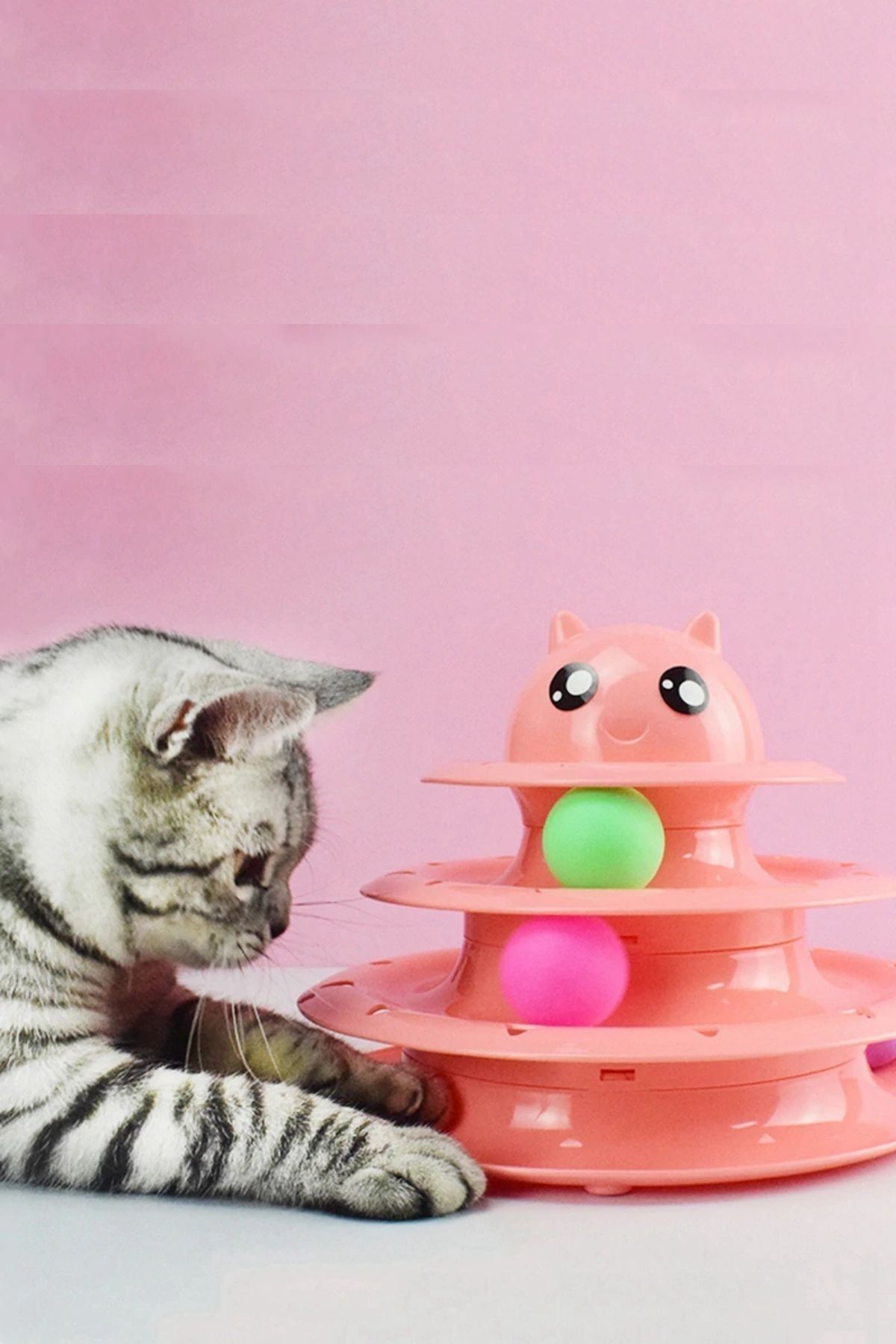 Buffer-3-Layer Cat Toy with Cat Head 8