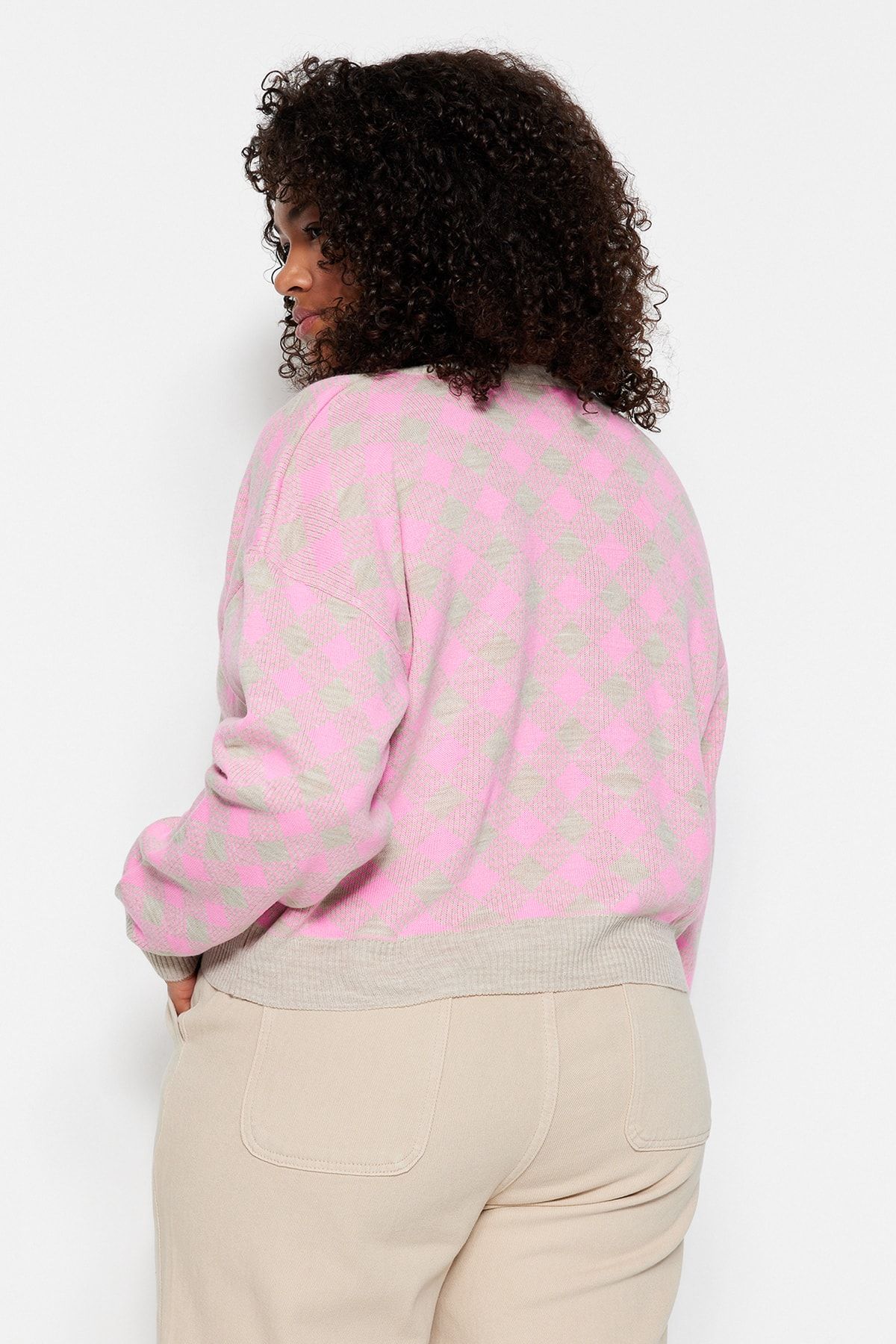 Trendyol Curve-Grauer 2-teiliger Strick-Cardigan 4
