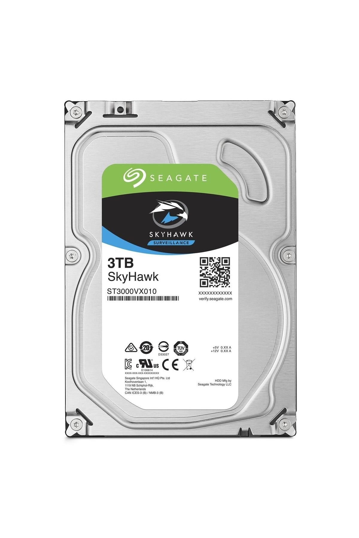 Hızlı Stok 3 Tb Seagate 3.5 Skyhawk Sata3 Sv35 5900rpm 64mb 7/24 St3000vx009 (resmı Dıst Garantılı)