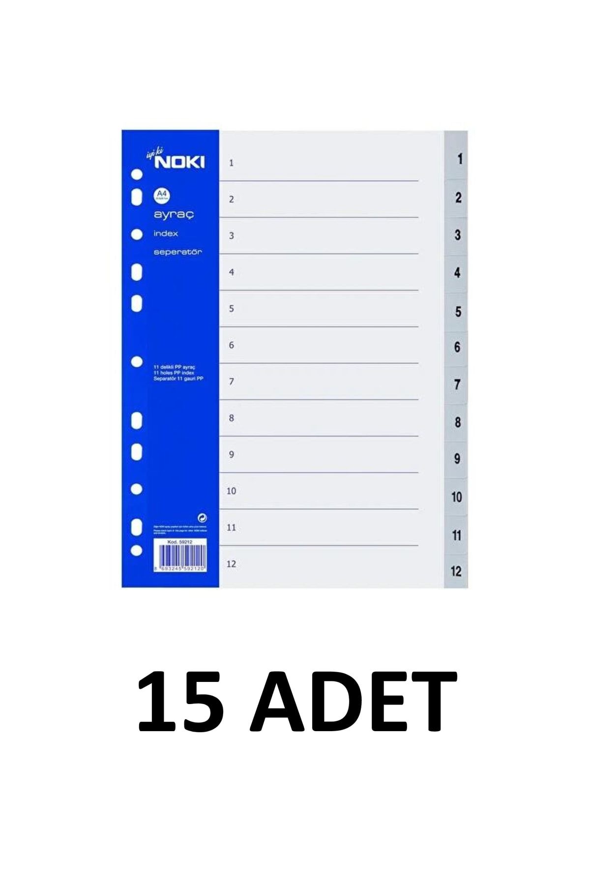 Noki 15 Bucăți 1-12 Cifre Separator Separator - One Size