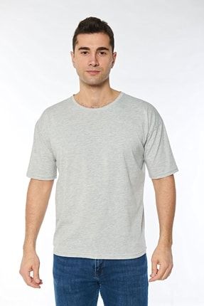 Erkek Lacivert Oval Kesim Oversize Kısa Kol T-shirt 102