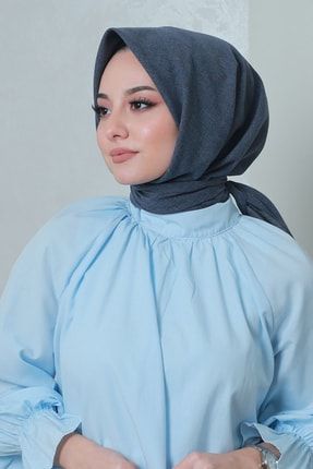 Kadın Kot Mavi Cotton Pamuk Eşarp Ck02 CK02