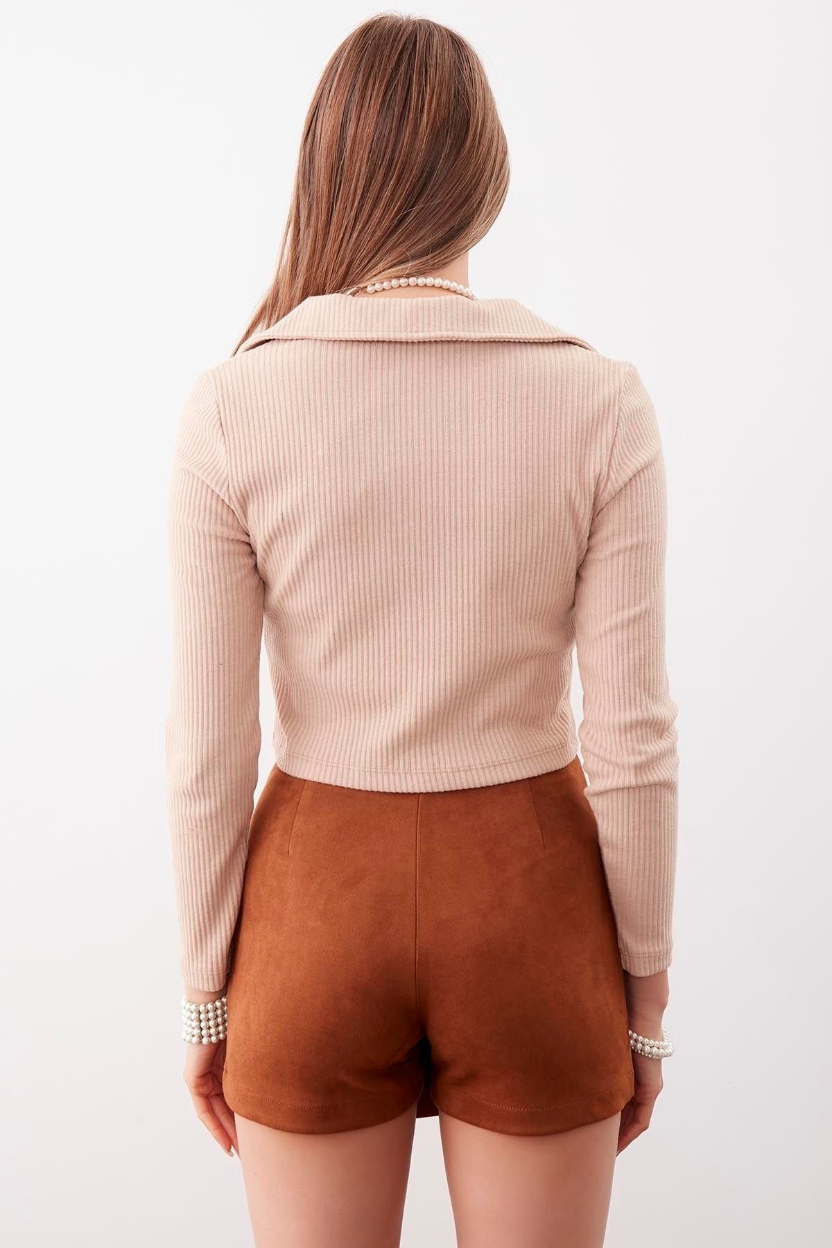 Vitrin Bluse Beige Regular Fit Fast ausverkauft FN7818