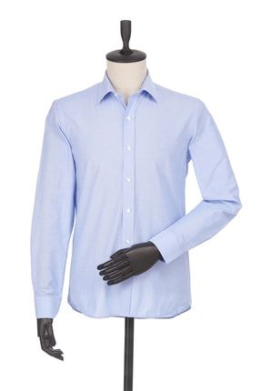 Mavi Filafil Desen Slim Fit Uzun Kollu Gömlek TYC00180282638
