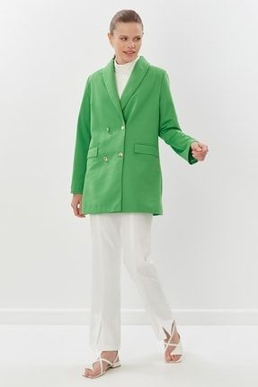 Şal Yaka Blazer Ceket Yeşil LNE0010