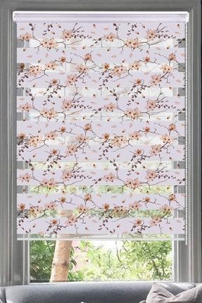 Çiçek Desenli Zebra Perde-brillant - Salon - Mutfak - Baharv4 61