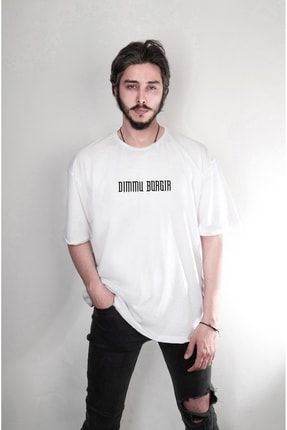 Dimmu Borgir Metal Müzik Grubu Baskılı Minimal Yazılı Tasarım Oversize Unisex Tişört 22555g14da330419