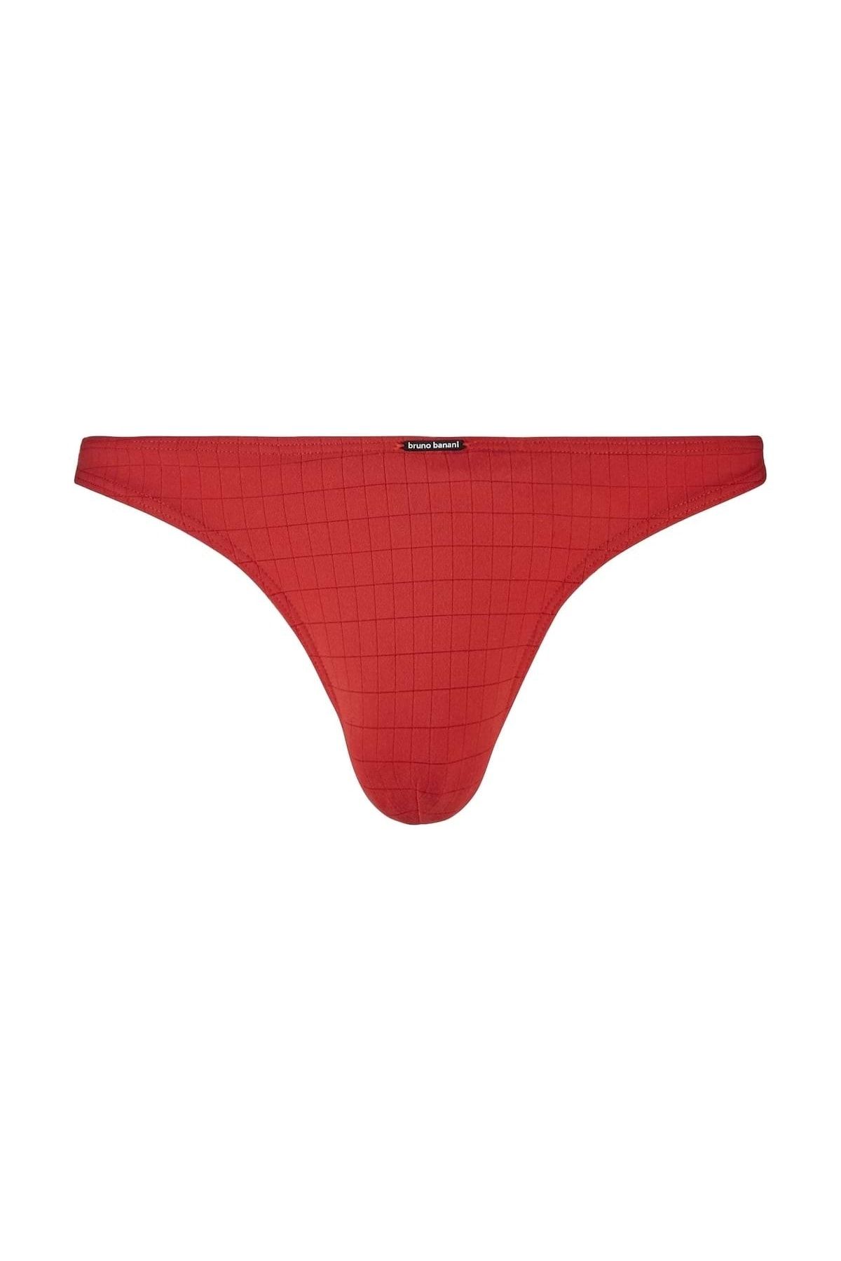 Bruno Banani-Herren String - Check Line 2.0, Unterwäsche, Tanga, Polyamid, Logo, Karo, einfarbig 1